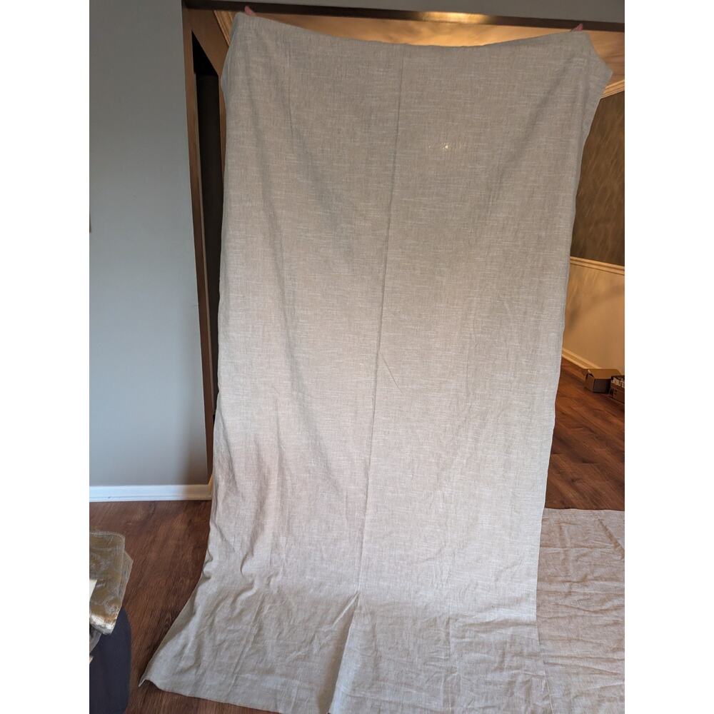 Pottery Barn Linen Cotton Drapes~50 x 96" Each Oatmeal Blackout 100 x 96